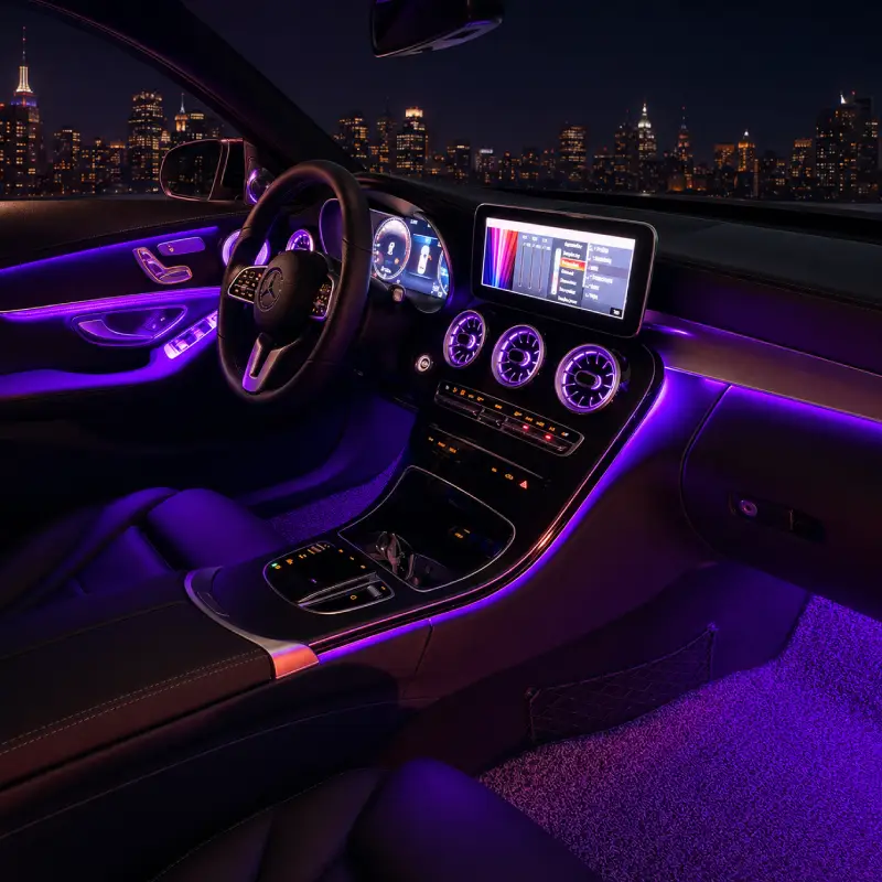 Asign Mercedes-Benz Illuminated Turbine Air Vent Upgrade for Factory Ambient Light Models
