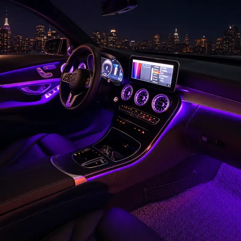 Asign Mercedes-Benz Illuminated Turbine Air Vent Upgrade for Factory Ambient Light Models