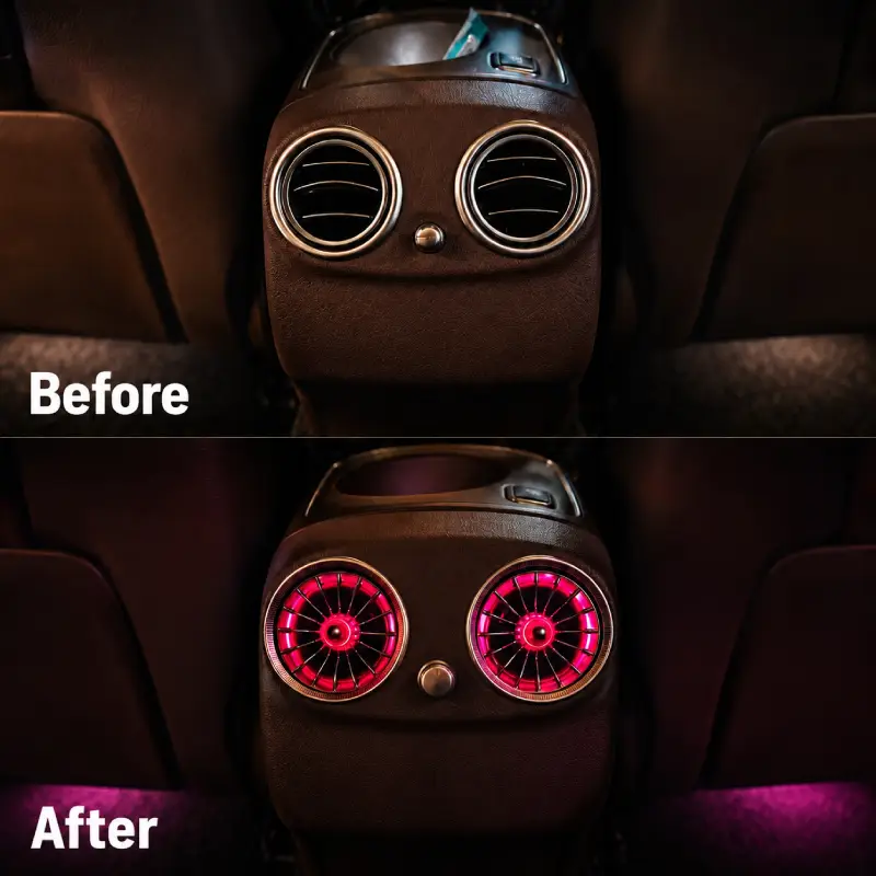 Asign Mercedes-Benz Illuminated Turbine Air Vent Upgrade for Factory Ambient Light Models