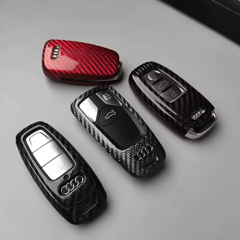 Asign Audi Carbon Fiber Car Key Fob Cover Shell Case