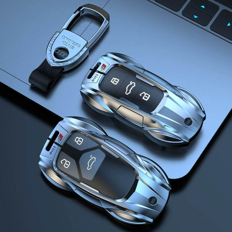Asign Audi Sports-Car Styling Metal Key Cover - Scratch proof Alloy Protective Shell Key Fobs