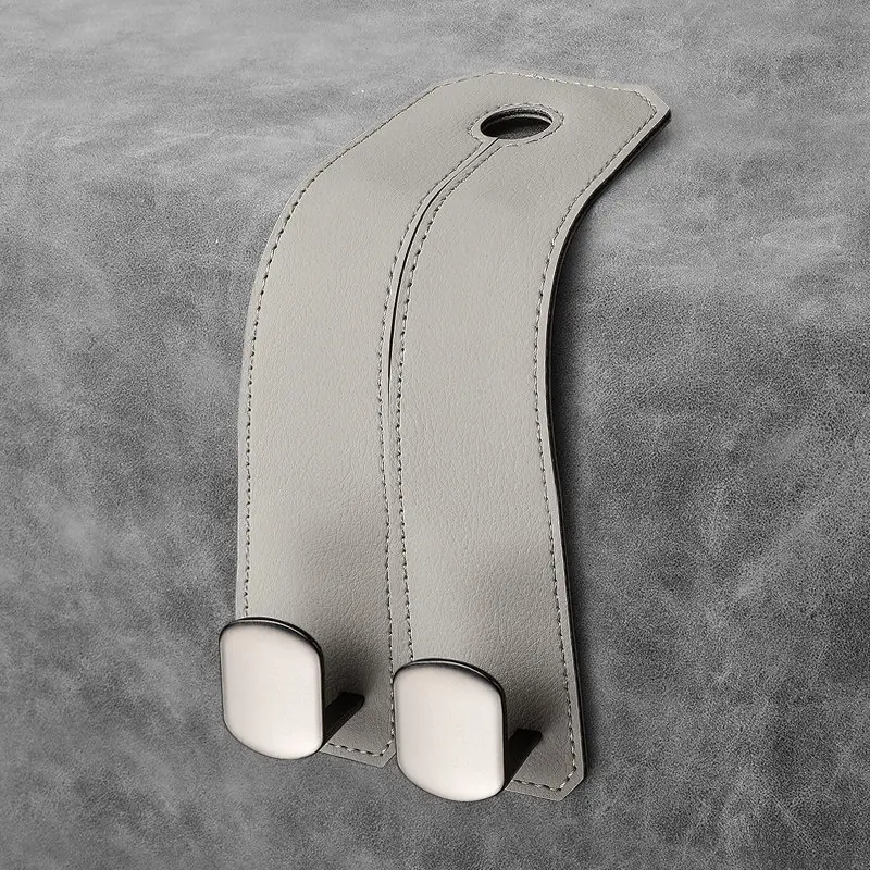 Single oyster beige premium leather interior storage hook for Mercedes-Benz