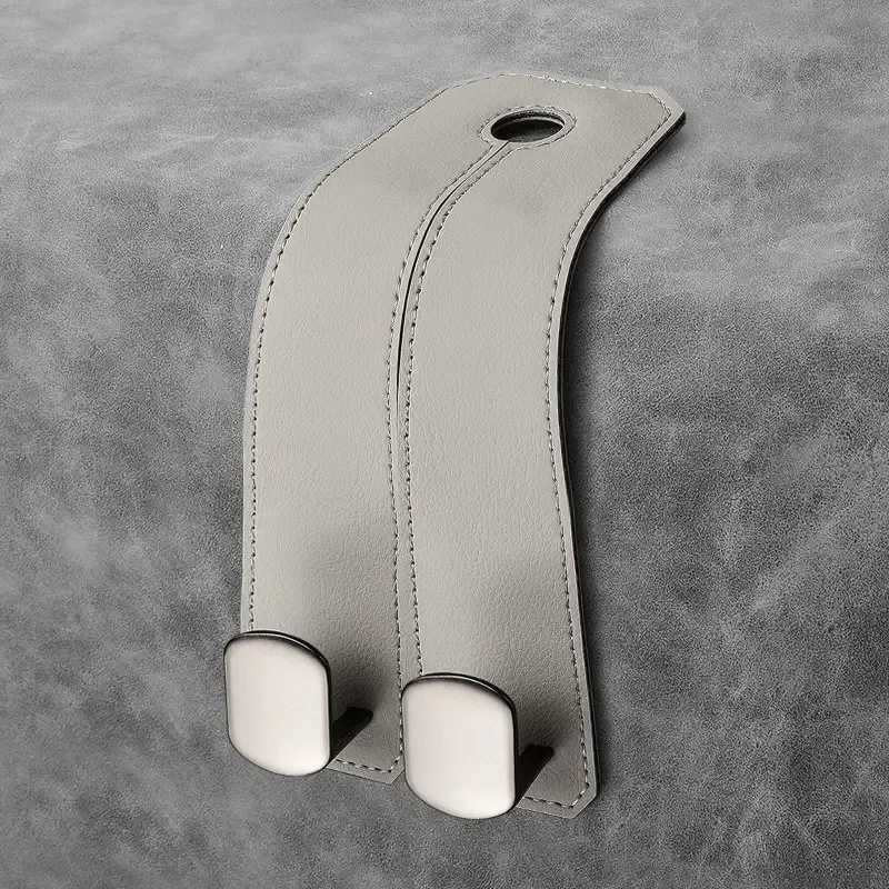 Single oyster beige premium leather interior storage hook for Mercedes-Benz