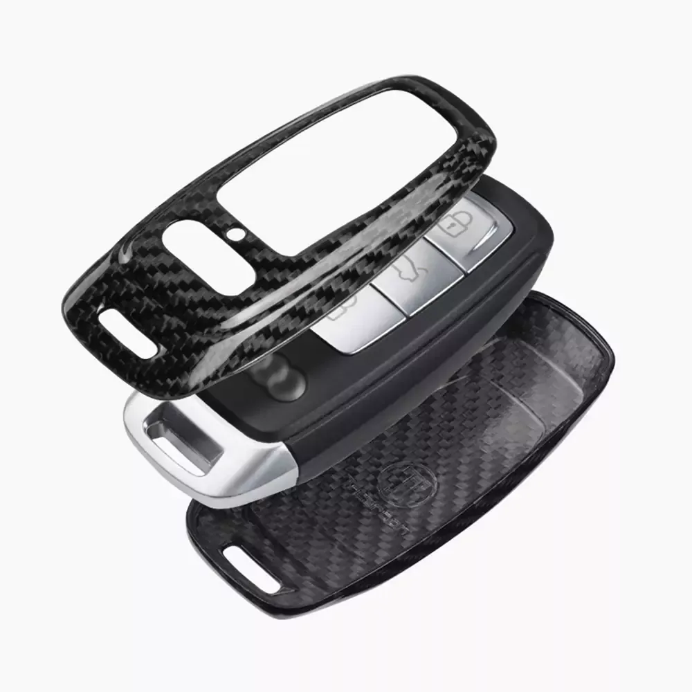 Asign Audi Carbon Fiber Car Key Fob Cover Shell Case