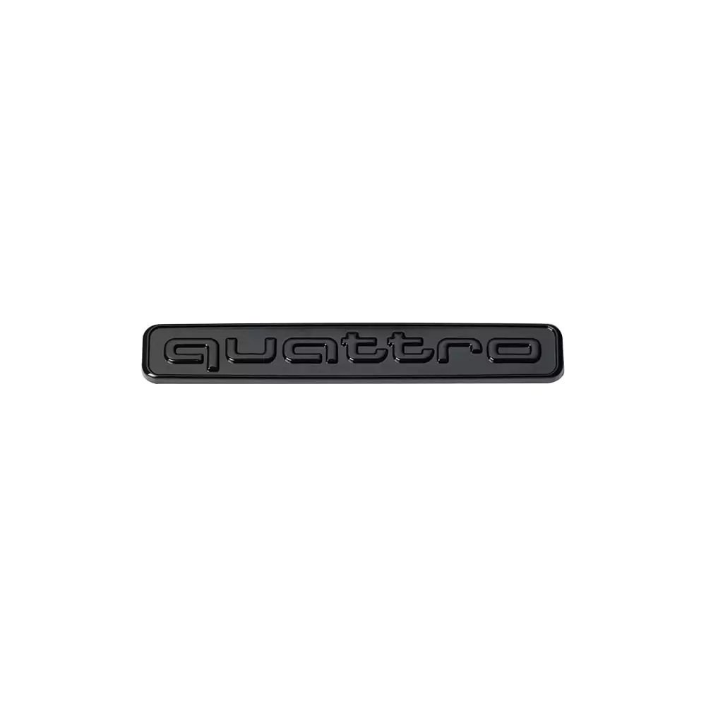 Asign Audi Blackout Rear Emblem Replacement Black Quattro Badge For All Models - A4 A5 S4 S5 Q3 Q5 Q7 RS7