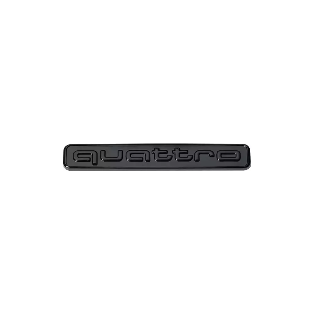 Asign Audi Blackout Rear Emblem Replacement Black Quattro Badge For All Models - A4 A5 S4 S5 Q3 Q5 Q7 RS7