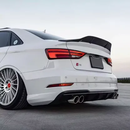 Audi Renntech-Style Carbon Fiber Rear Spoiler for 2013-2021 A3/S3/RS3 & 2009-2021 A4/A5/A6