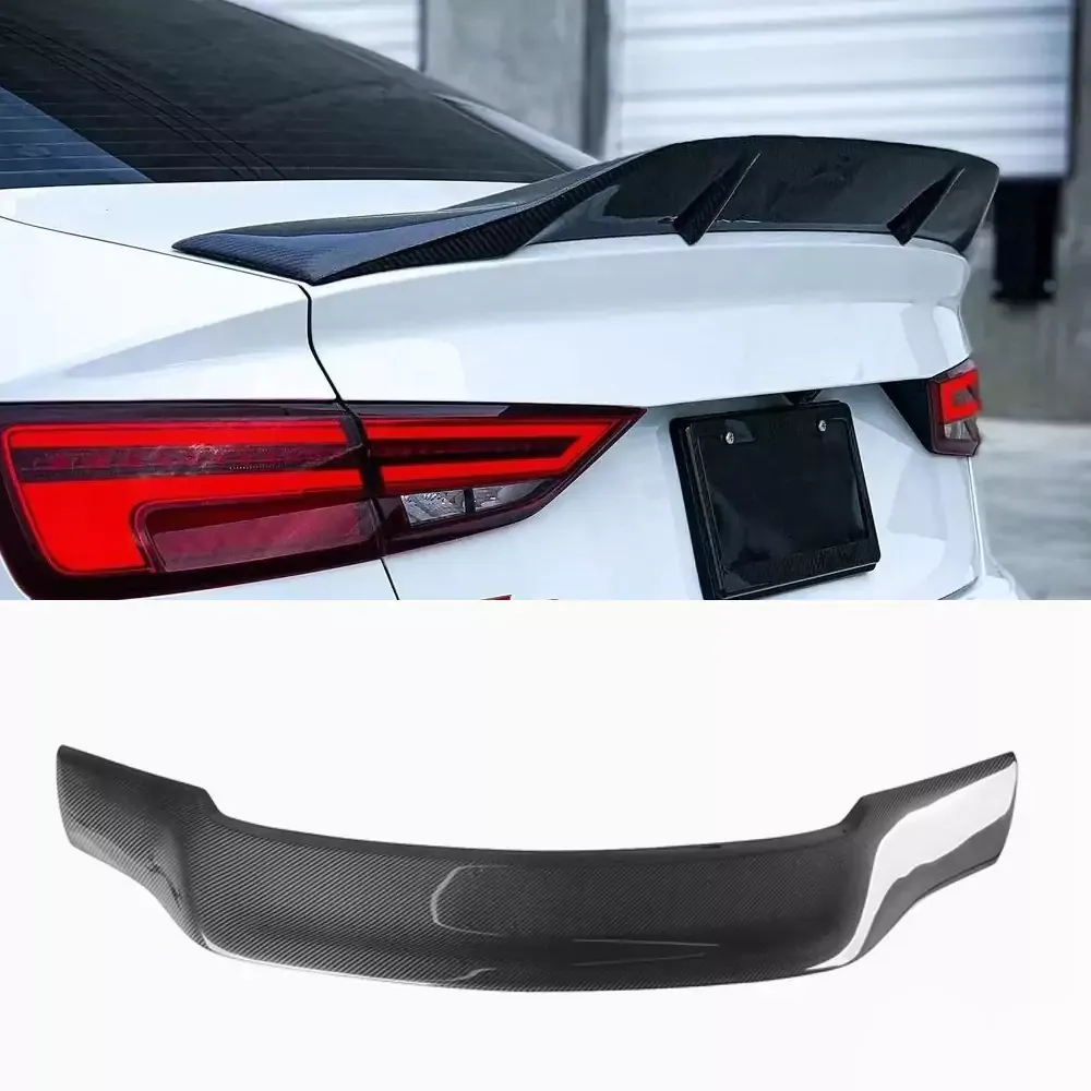 Asign Renntech-Style Carbon Fiber Rear Spoiler for 2013-2021 Audi A3/S3/RS3 & 2009-2021 A4/A5/A6