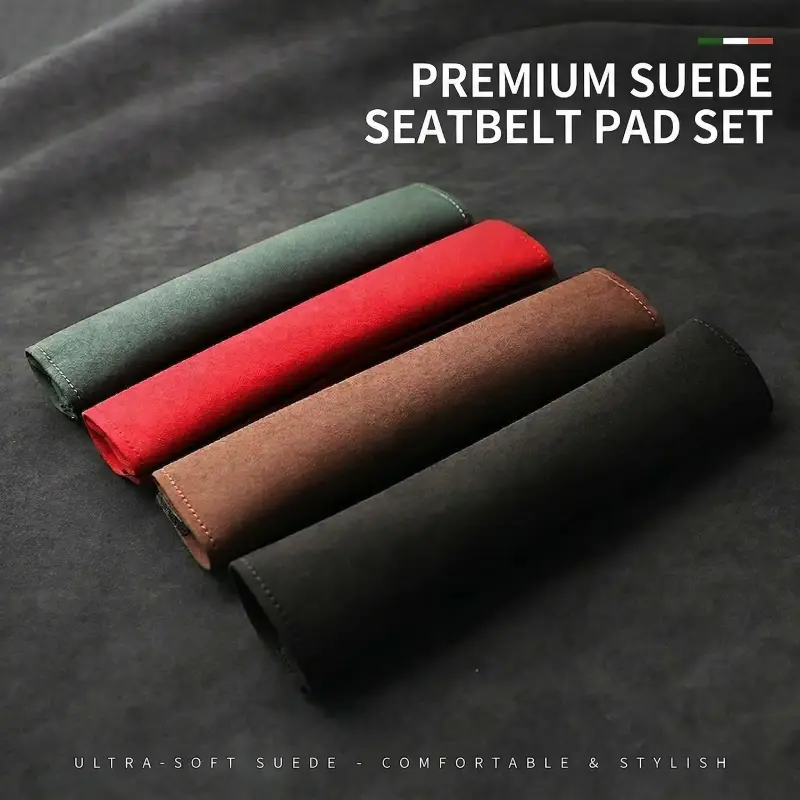 Asign Premium Suede Seat Belt Shoulder Pad For Audi/BMW/Mercedes-Benz/Porsche