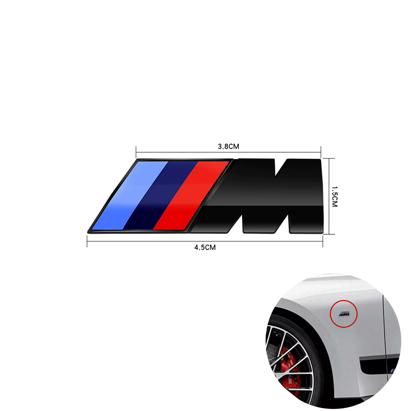Asign 3D Sport Badge Kit for BMW - ABS Black Chrome/Carbon Fiber