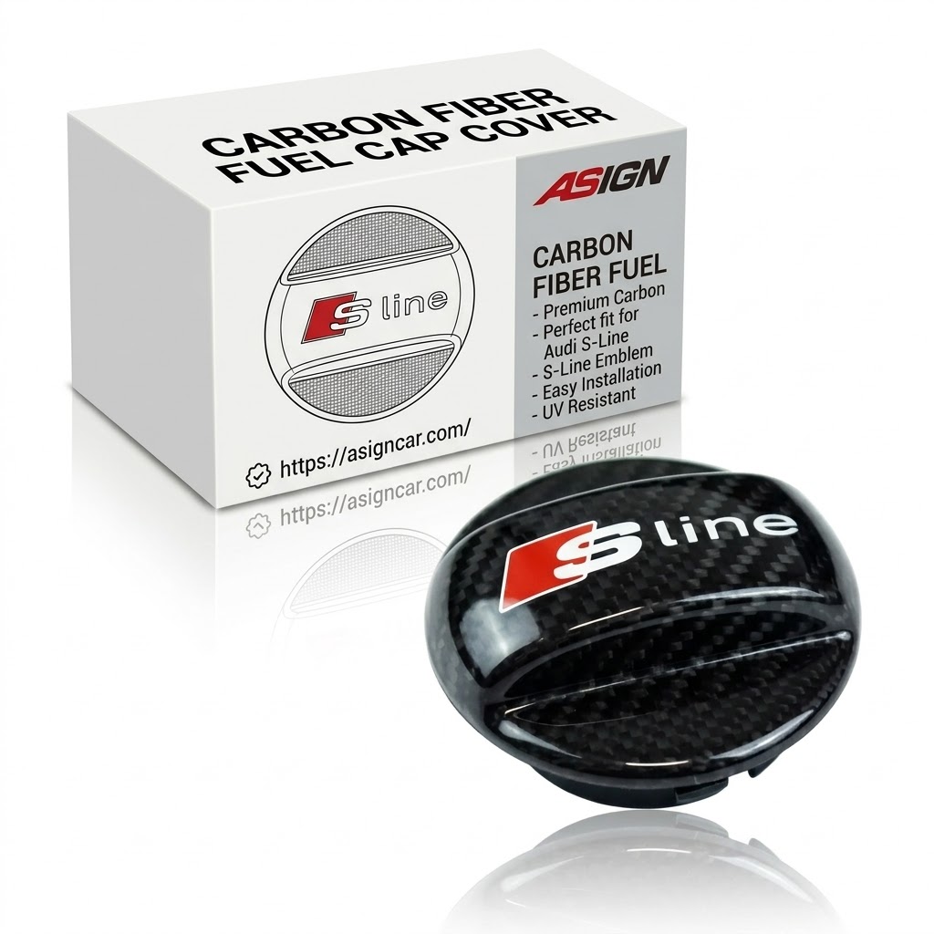 Asign S Line Carbon Fiber Gas Cap Cover For Audi