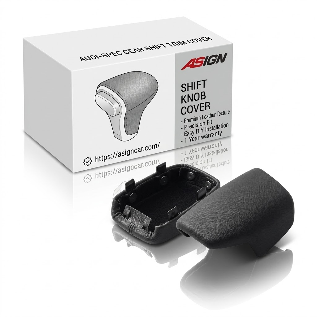 Asign Gear Shift Knob Cover for Audi (2016–2024 A4 /S4/RS4/ A6/S6/RS6 Compatible