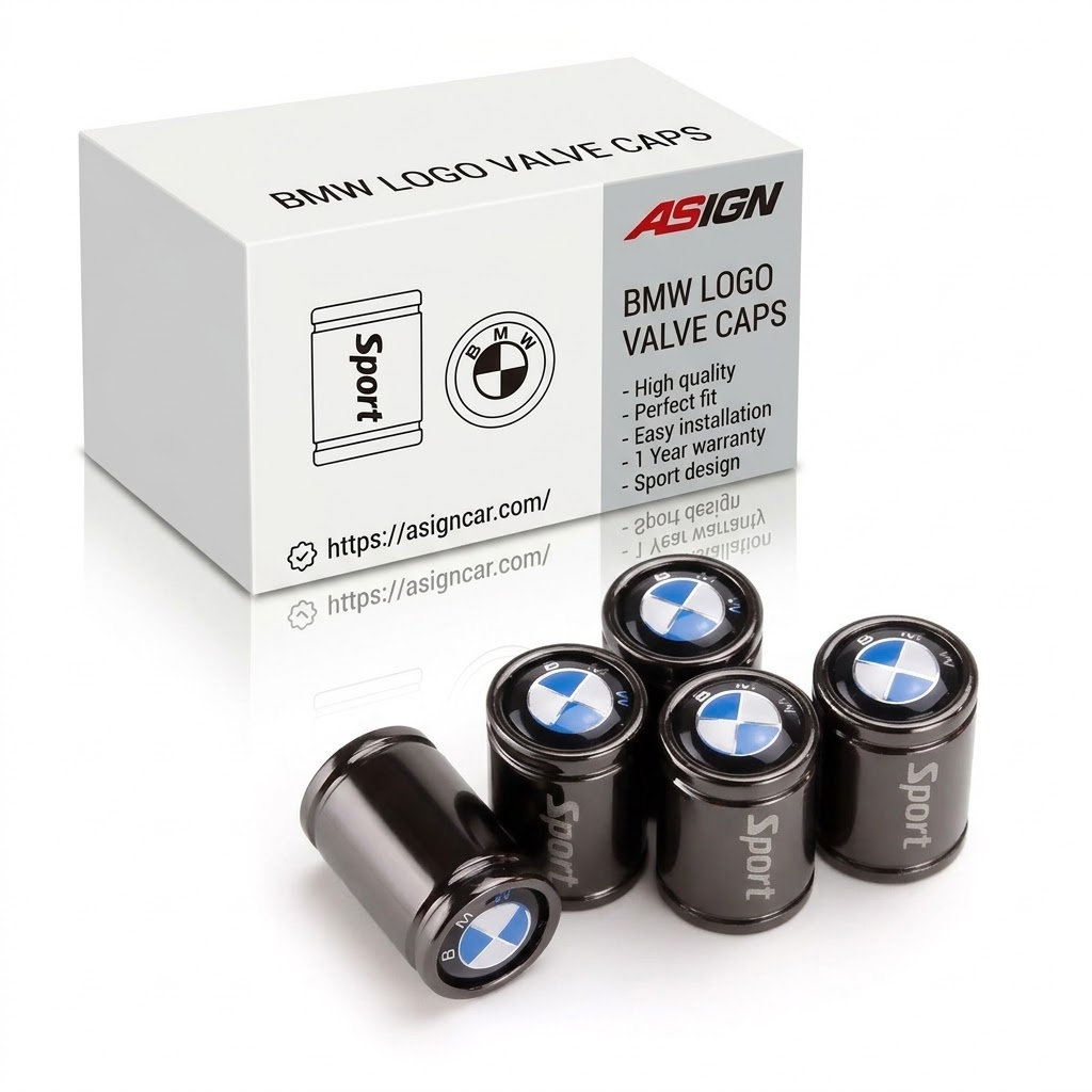 Asign Aluminum Tire Valve Caps for BMW