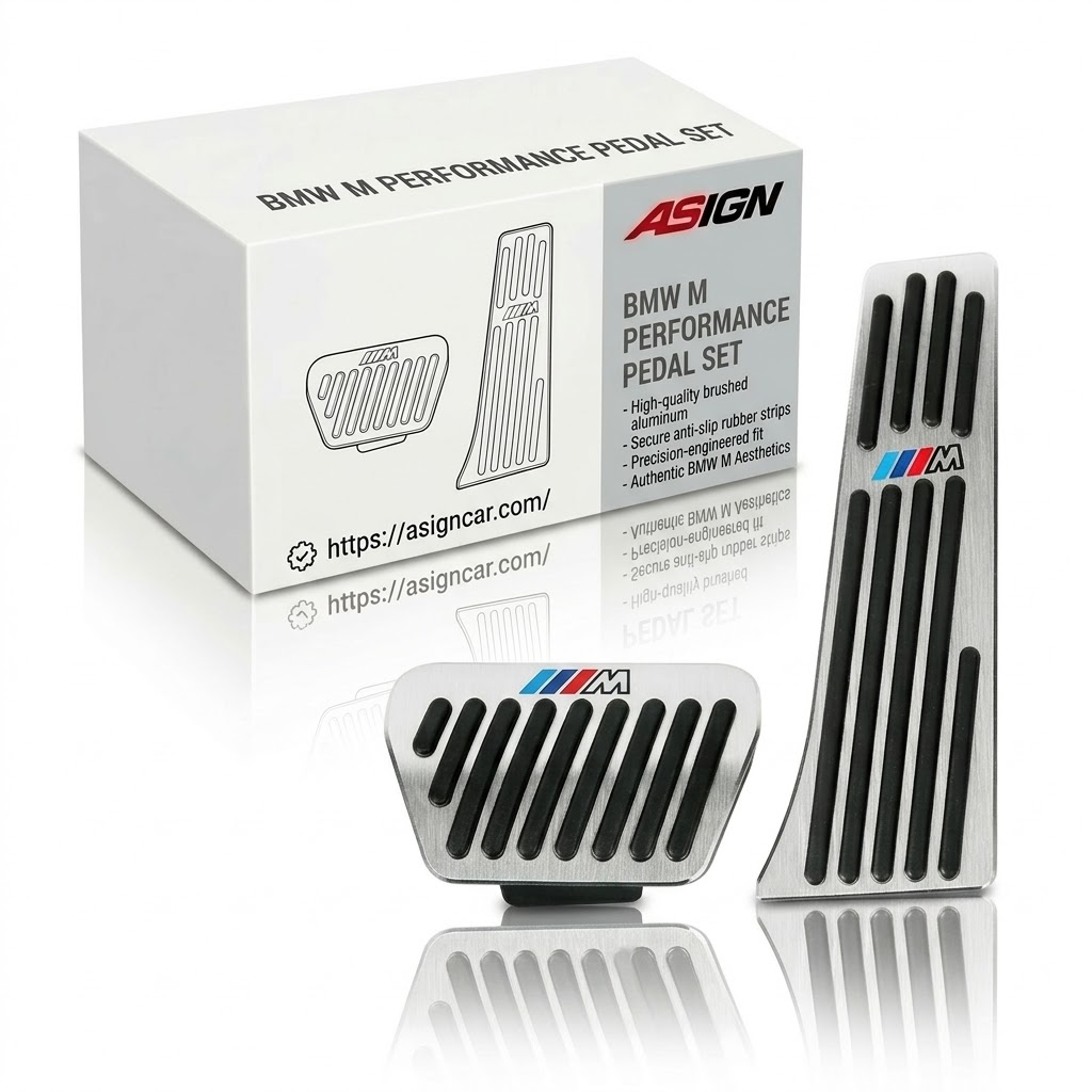 Asign Performance Pedal Covers for BMW 1/2/3/5/7 Series, X1–X6 – Brake & Gas Pedal Interior Upgrade