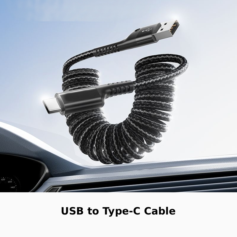 Asign Retractable Spring Car Charging Cable
