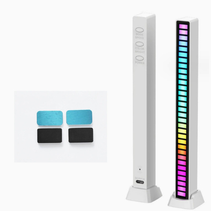 Asign RGB Magnetic Sound Activated Ambient Light Black White Plug In or Rechargeable