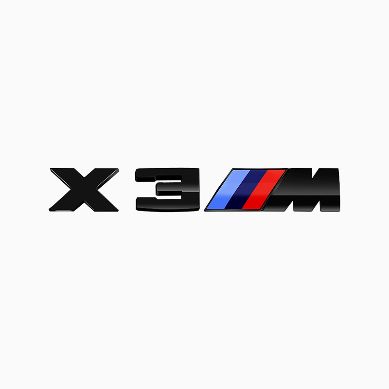 Asign 3D Sport Badge Kit for BMW - ABS Black Chrome/Carbon Fiber