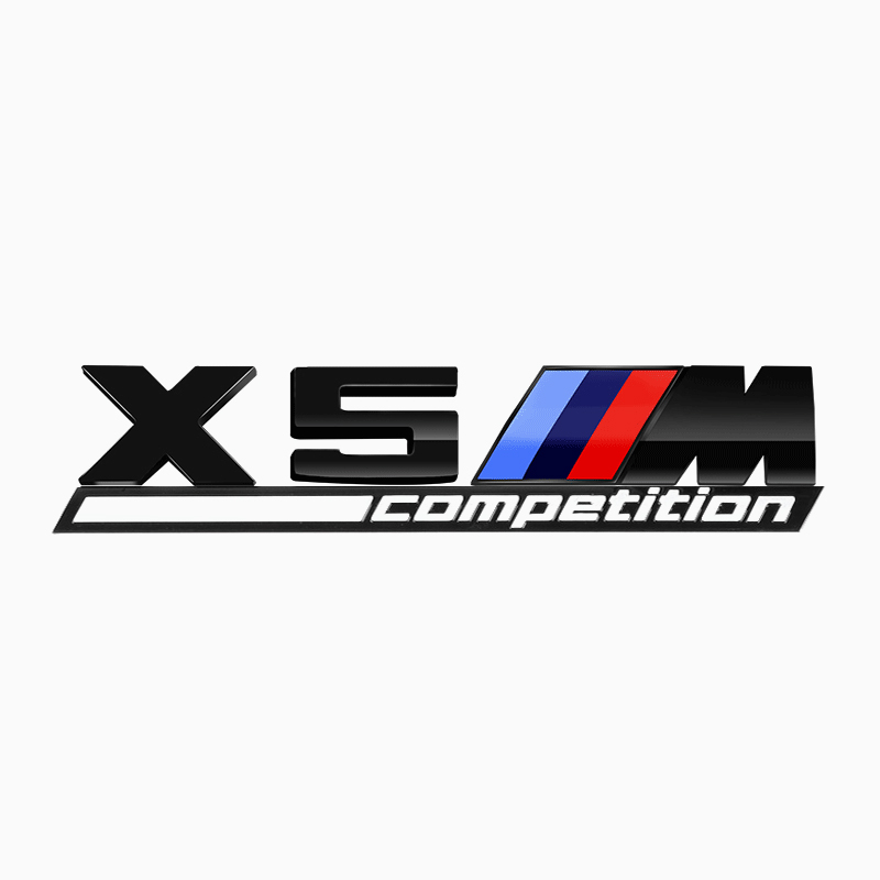 Asign 3D Sport Badge Kit for BMW - ABS Black Chrome/Carbon Fiber