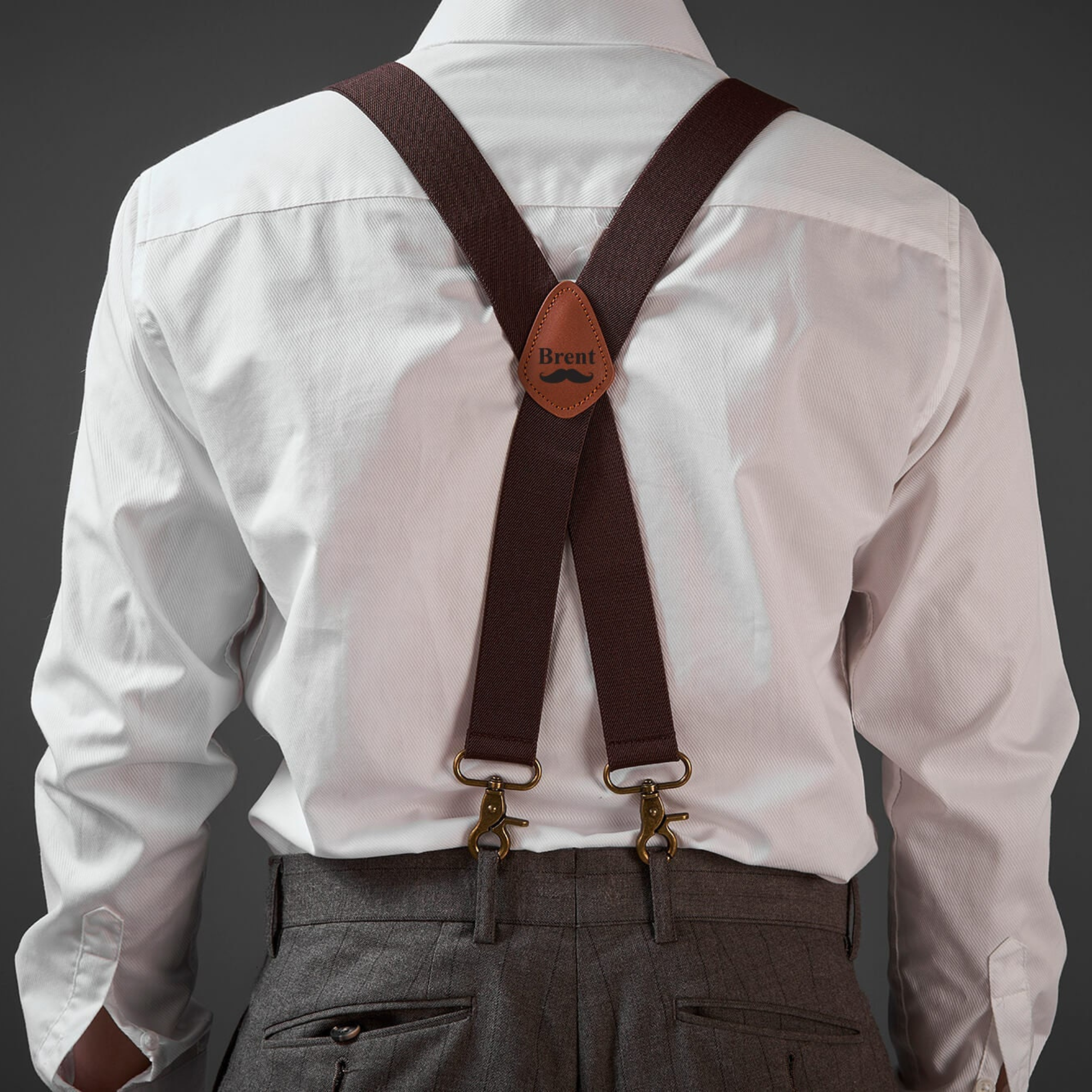 Personalized Monogrammed Leather Suspenders for Unique & Love 