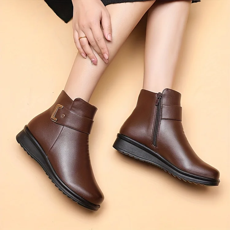 Women's Leather and wool orthopedic boots