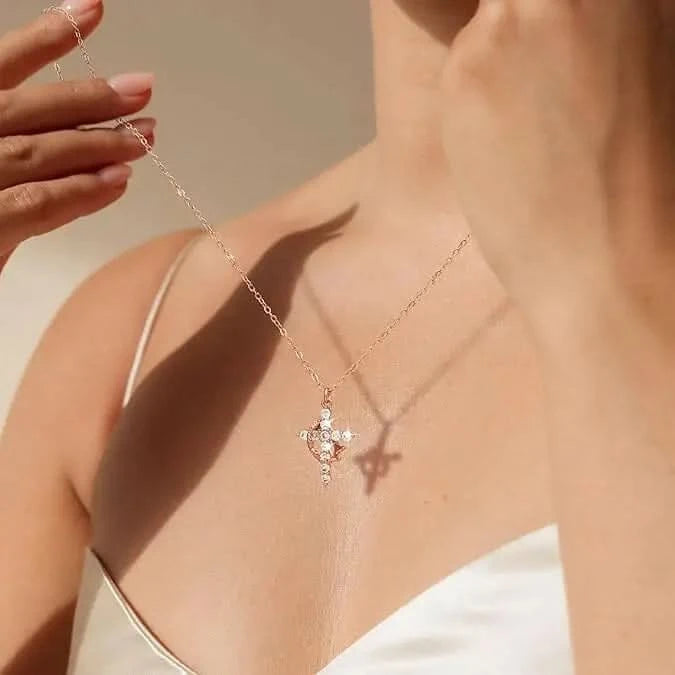 👑Rotatable Crown Cross Pendant Necklace✝️