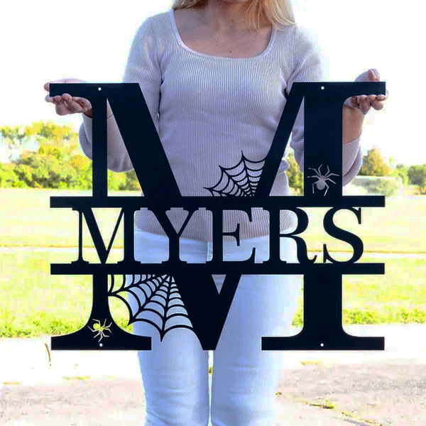 🎁Hot Sale 49% OFF- Personalized Halloween Family Name Metal Sign