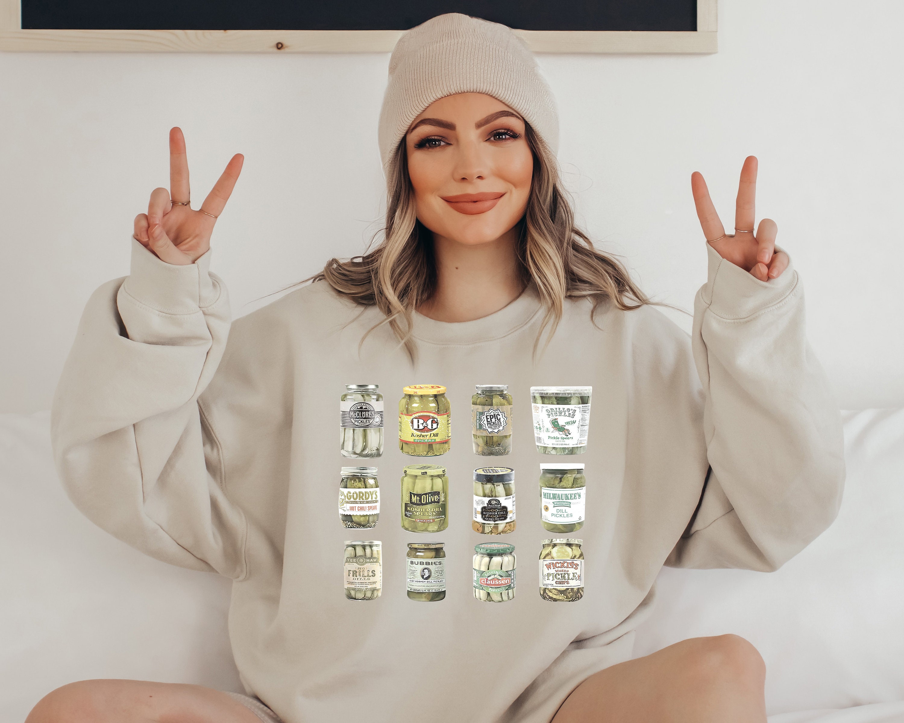 Gift for Pickle Lovers- Vintage Pickle Jar -Sweatshirt Hoodie