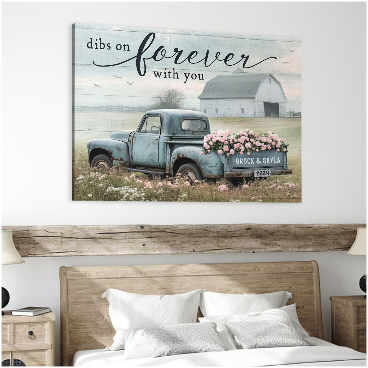 Sentimental Couple Gifts Farmhouse Wedding Gifts Personalized Canvas Print