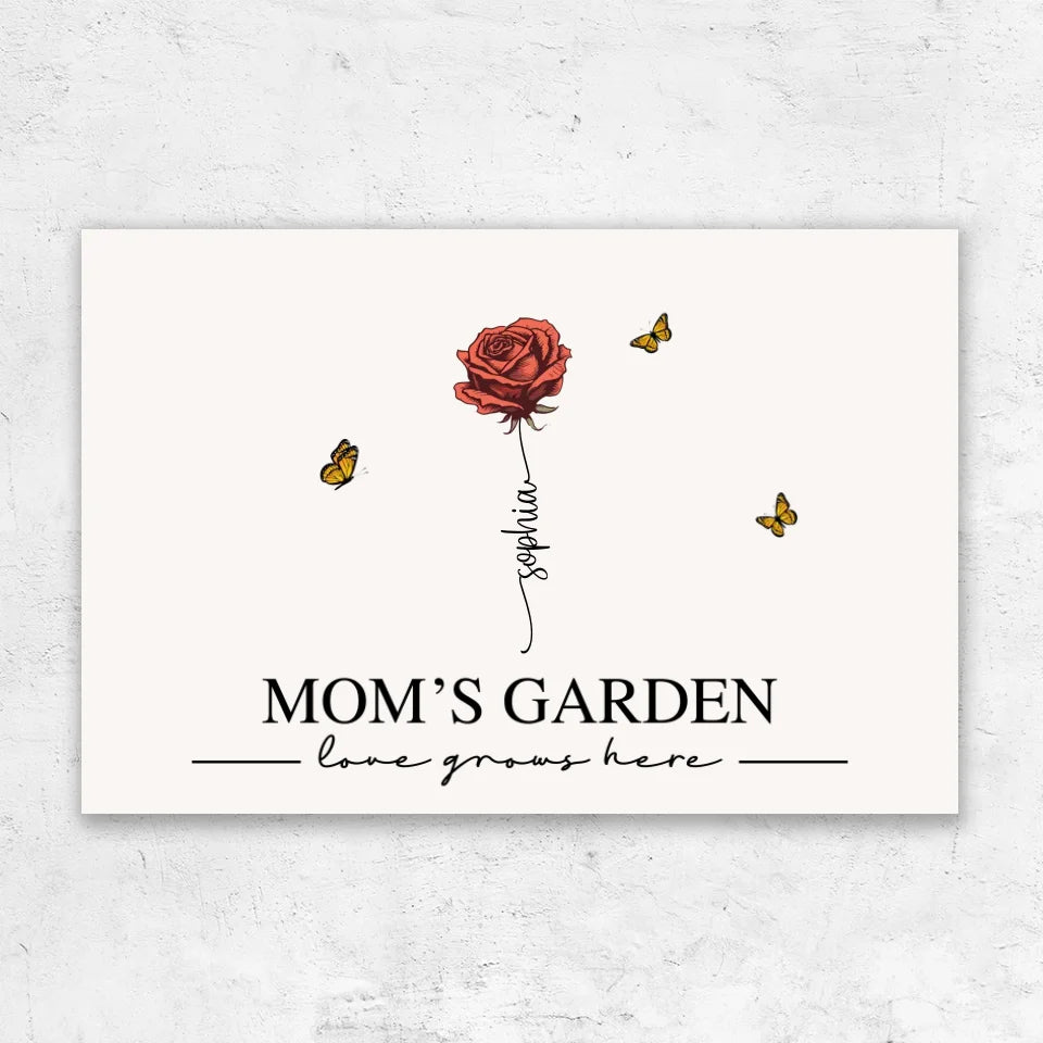 Personalized Canvas “Mom's garden“