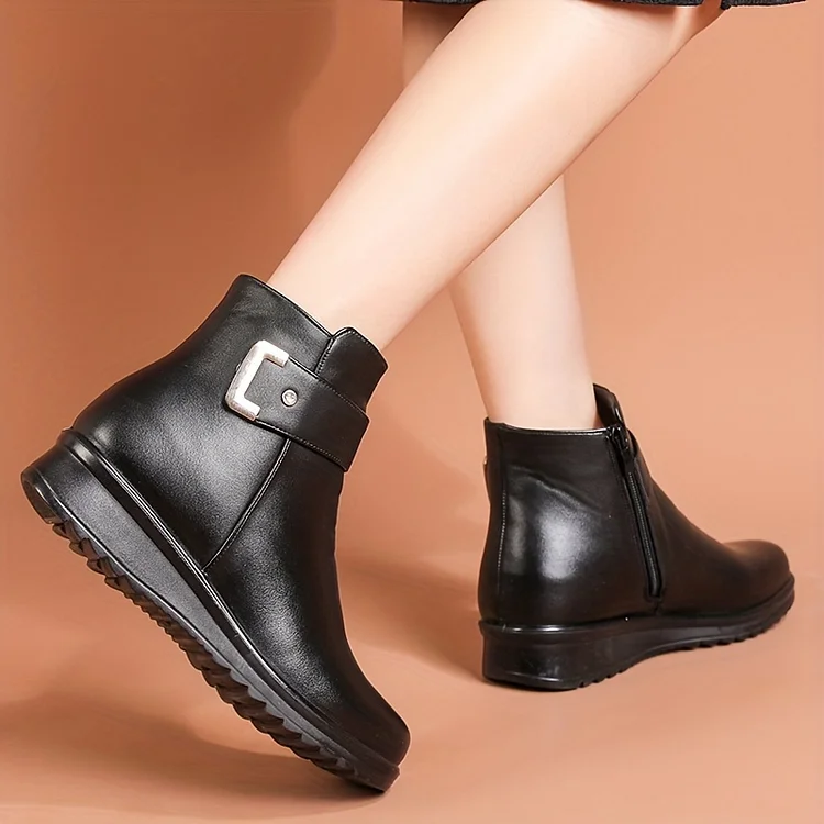 Women's Leather and wool orthopedic boots
