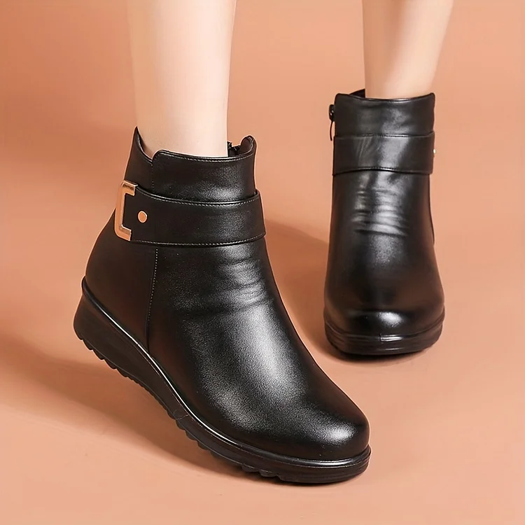 Women's Leather and wool orthopedic boots