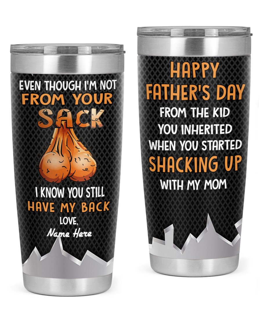 PERSONALIZED MUG: Perfect Father's Day Gift For Dad 💖 Even Though I'm Not From Your Sack I Know You Still Have My Back