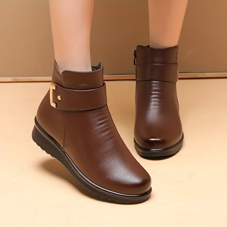 Women's Leather and wool orthopedic boots