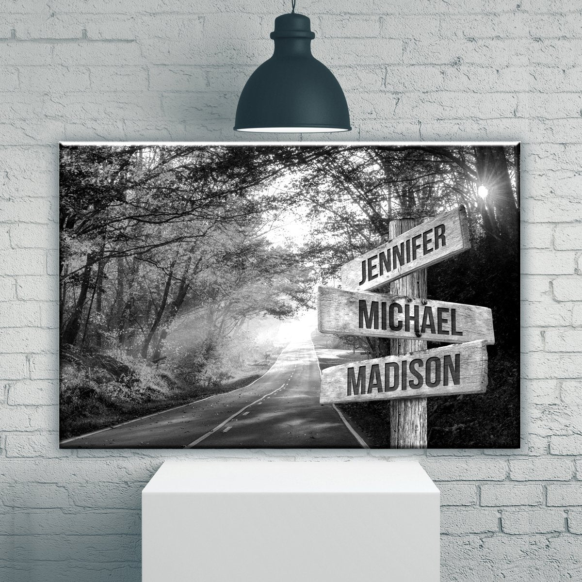 Autumn Road Multi-Names Premium Canvas