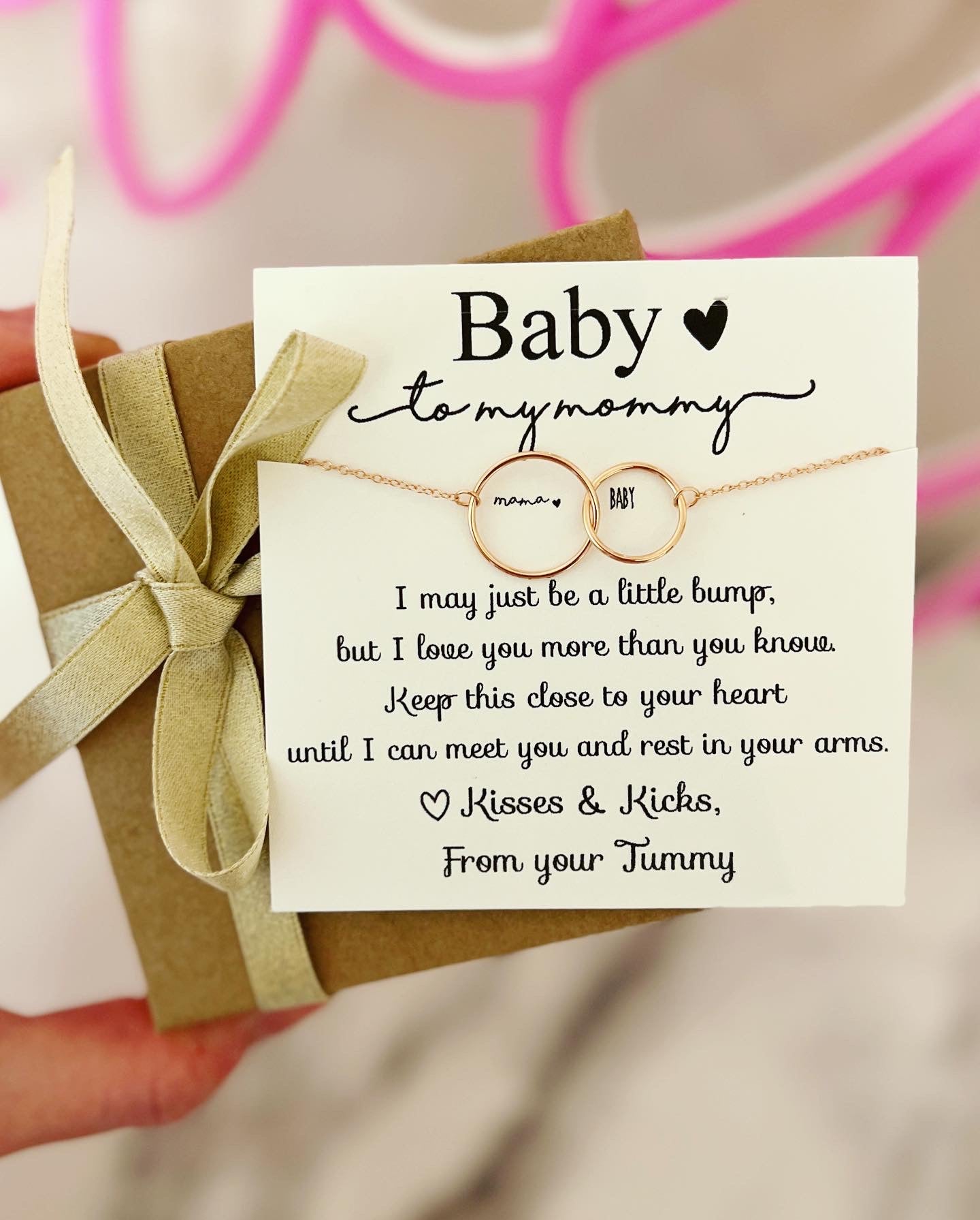 New mom baby and me infinity necklace, Congratulations baby gift, pregnancy gift, baby shower & gender reveal gift! NON-Tarnish! 