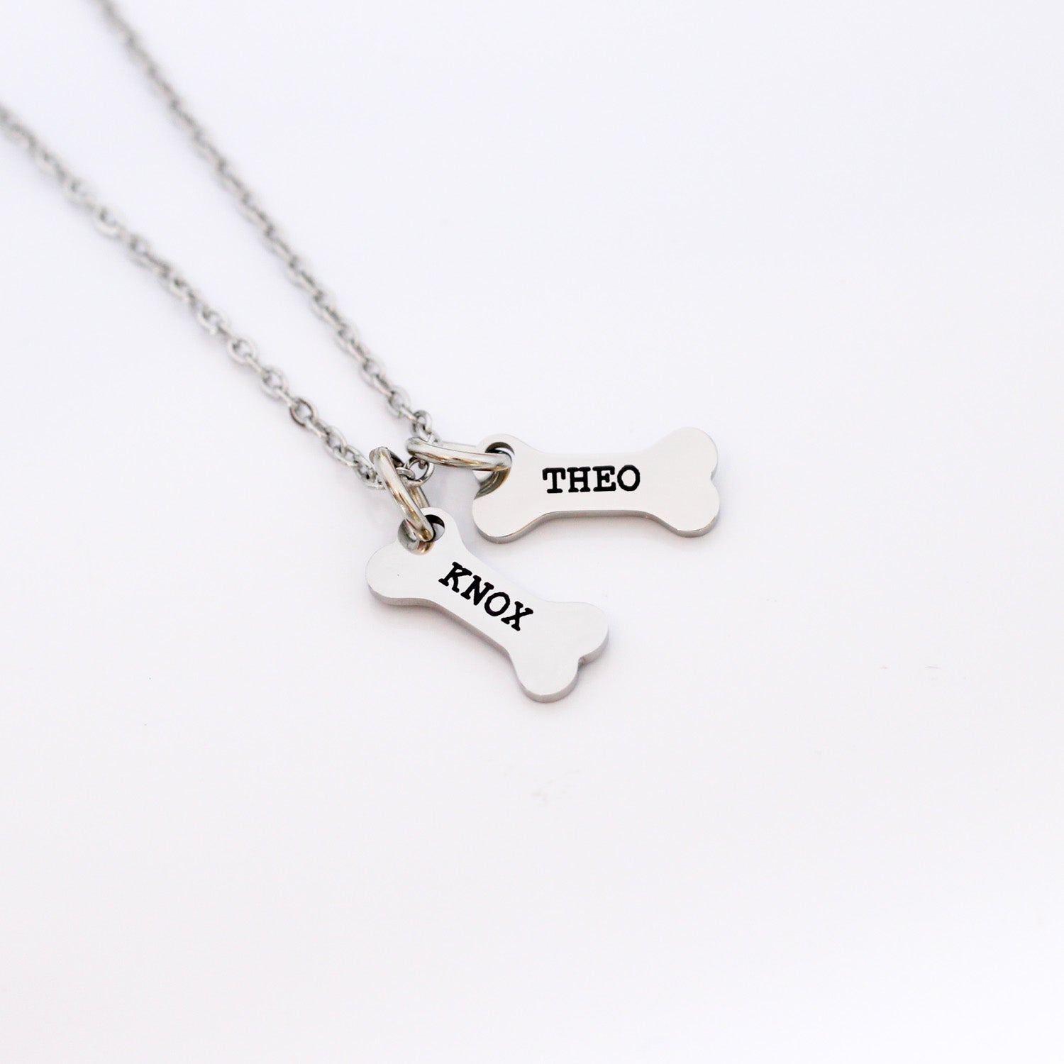 Personalized Dog Bone Name Necklace