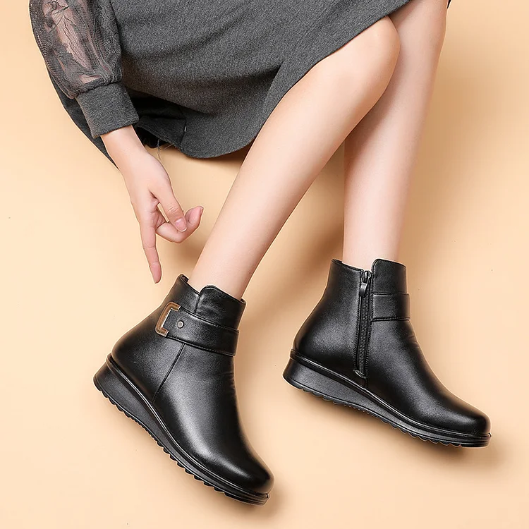 Women's Leather and wool orthopedic boots