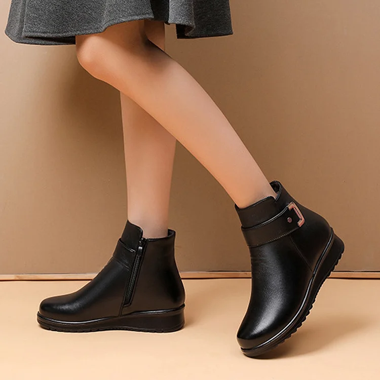 Women's Leather and wool orthopedic boots