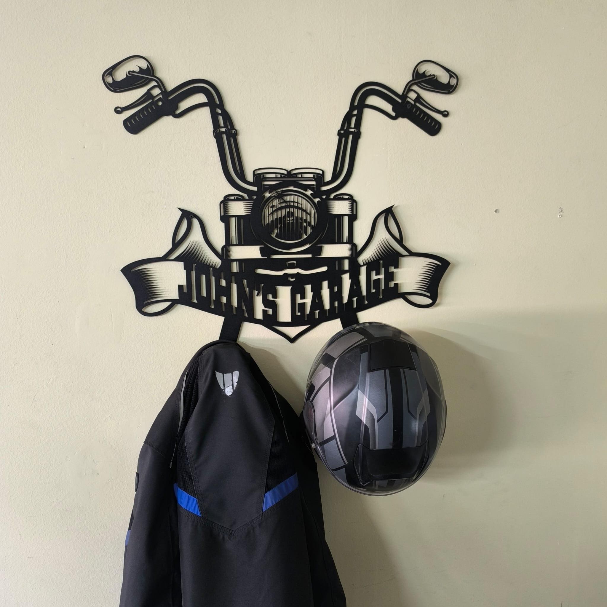 Custom Metal Helmet Holder, Harley Davidson Gift