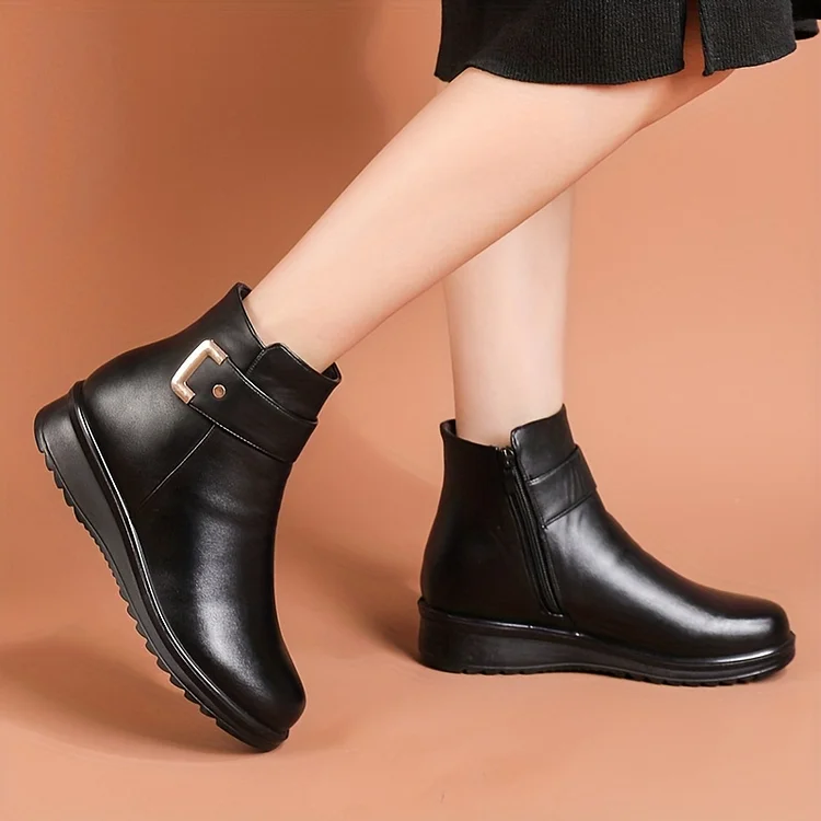 Women's Leather and wool orthopedic boots