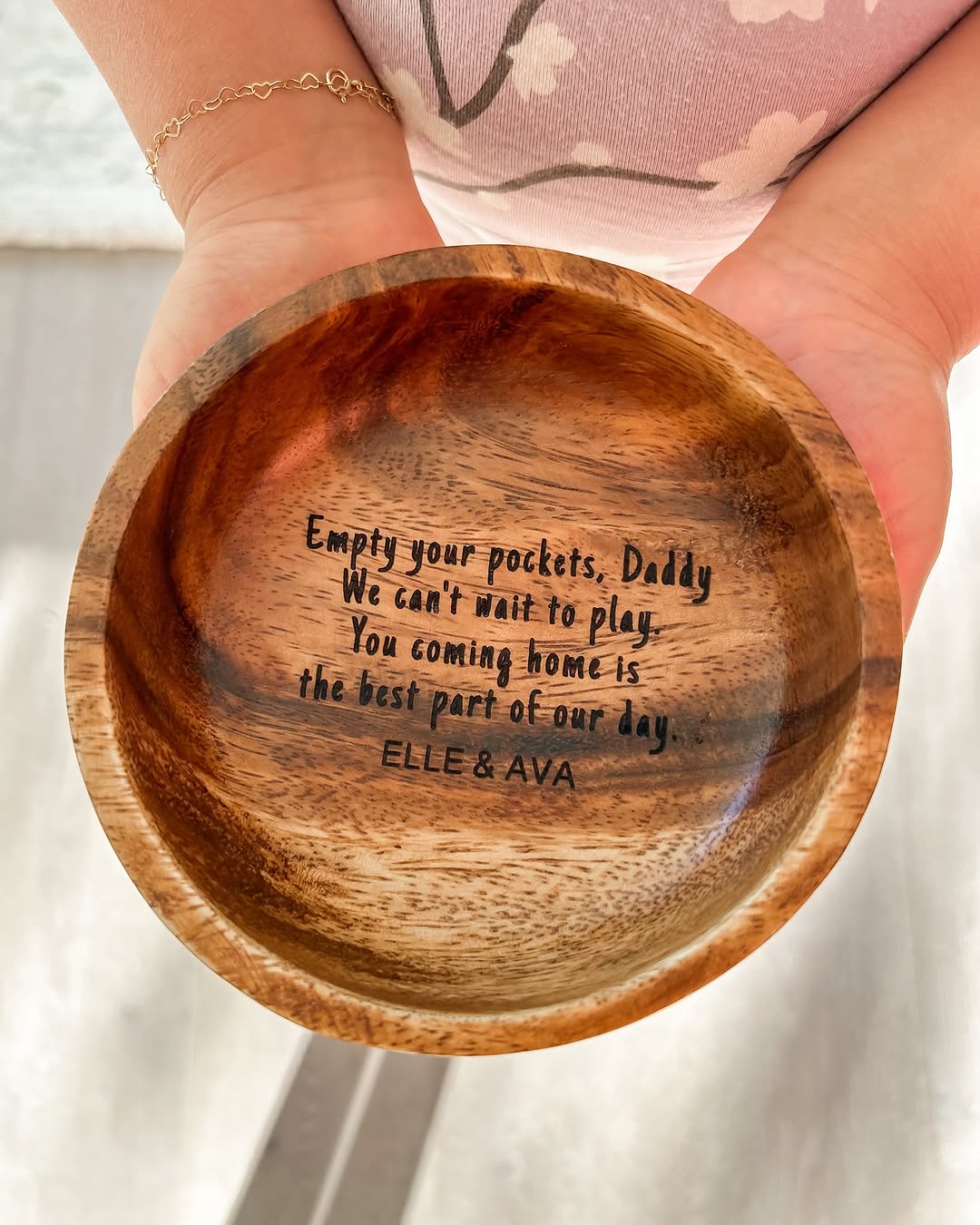 Custom Leather Catchall Personalized Valet Tray for Men