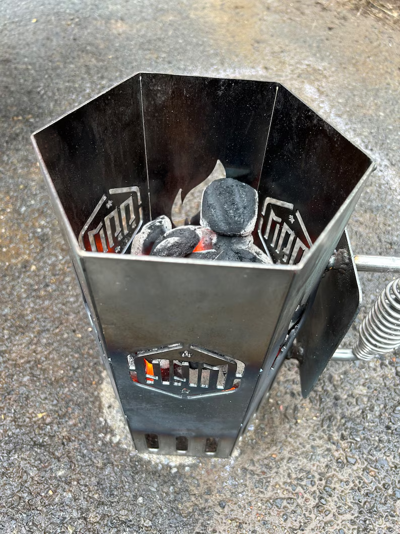 Charcoal Fire Starter - Metal BBQ Smoker
