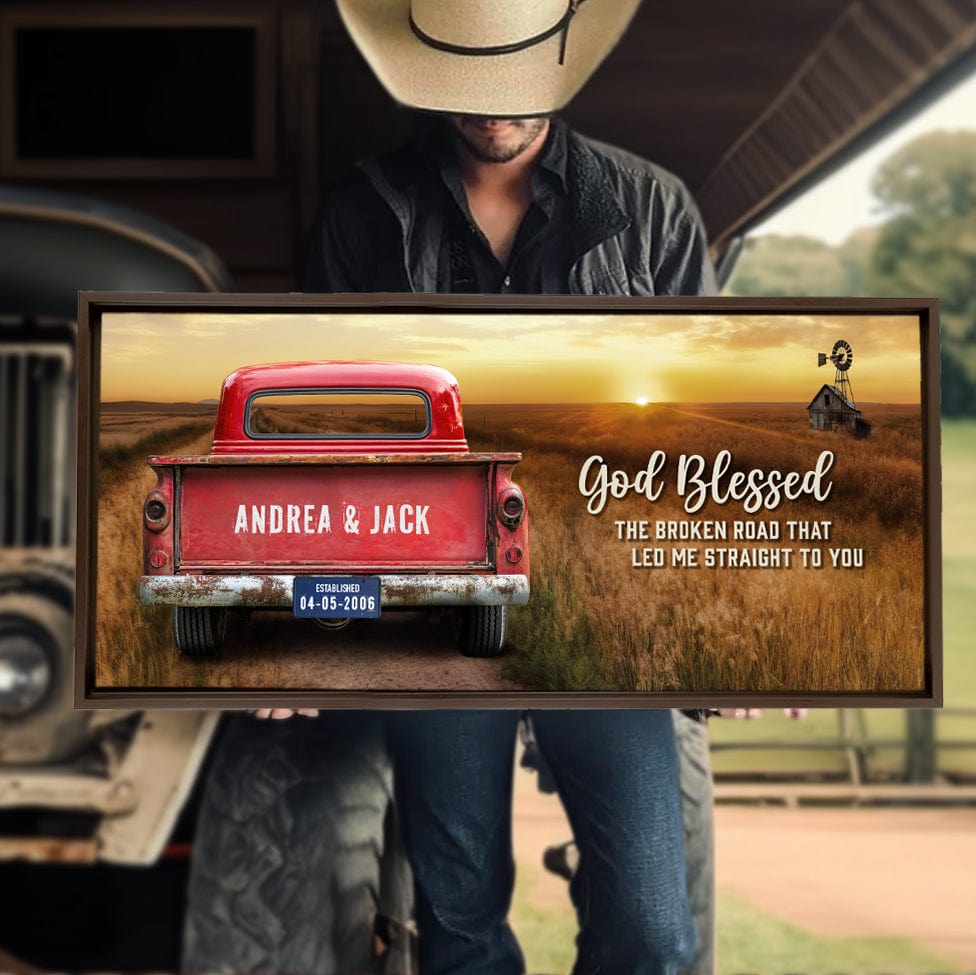 Custom Vintage Truck Farmhouse Canvas Gift💝