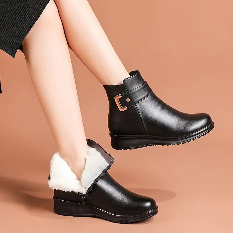 Women's Leather and wool orthopedic boots
