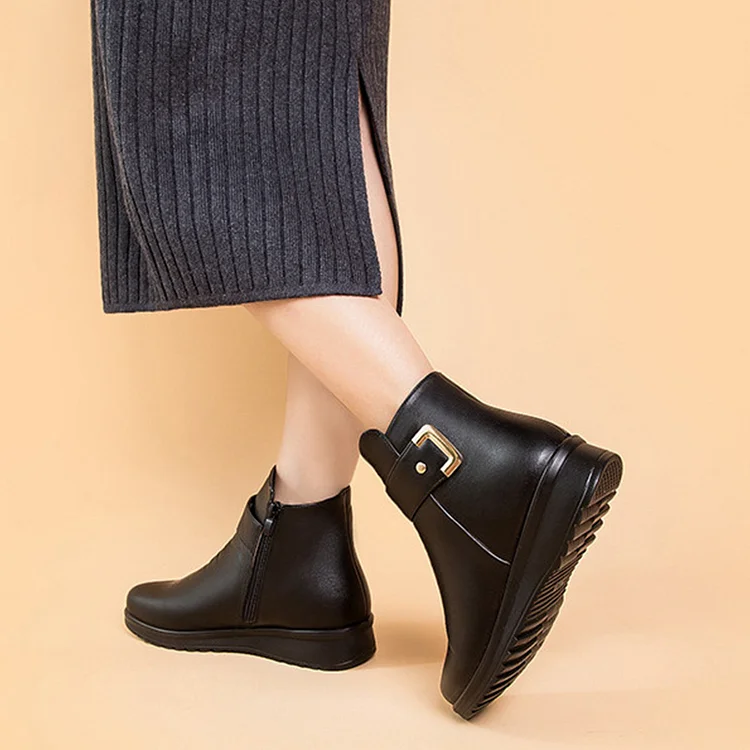 Women's Leather and wool orthopedic boots