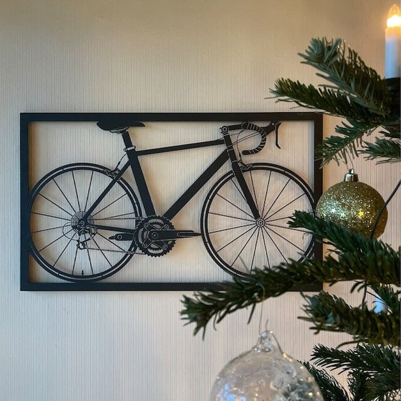 Bicycle Metal Wall Art, Cycling Gifts for Men, Bike Art, Peloton Gifts, Bicycle Wall Decor, Cycling Art, Christmas Gifts, Fathers Day Gift