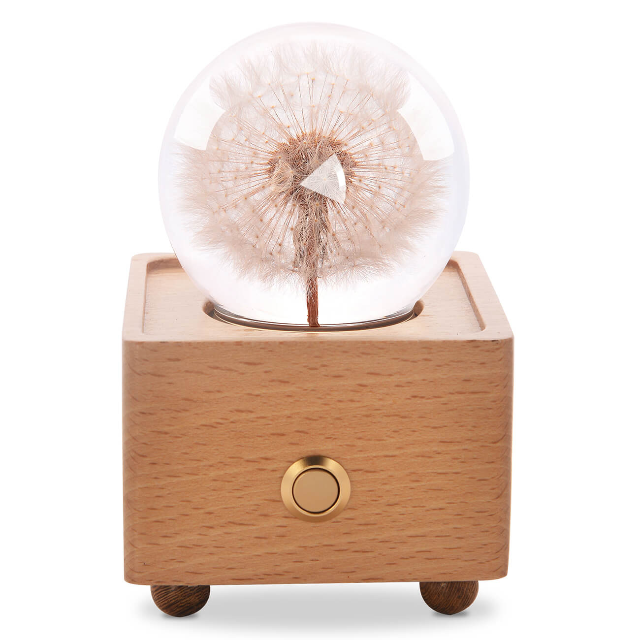 Dandelion Crystal Ball Bluetooth Speaker with LED Mood Light