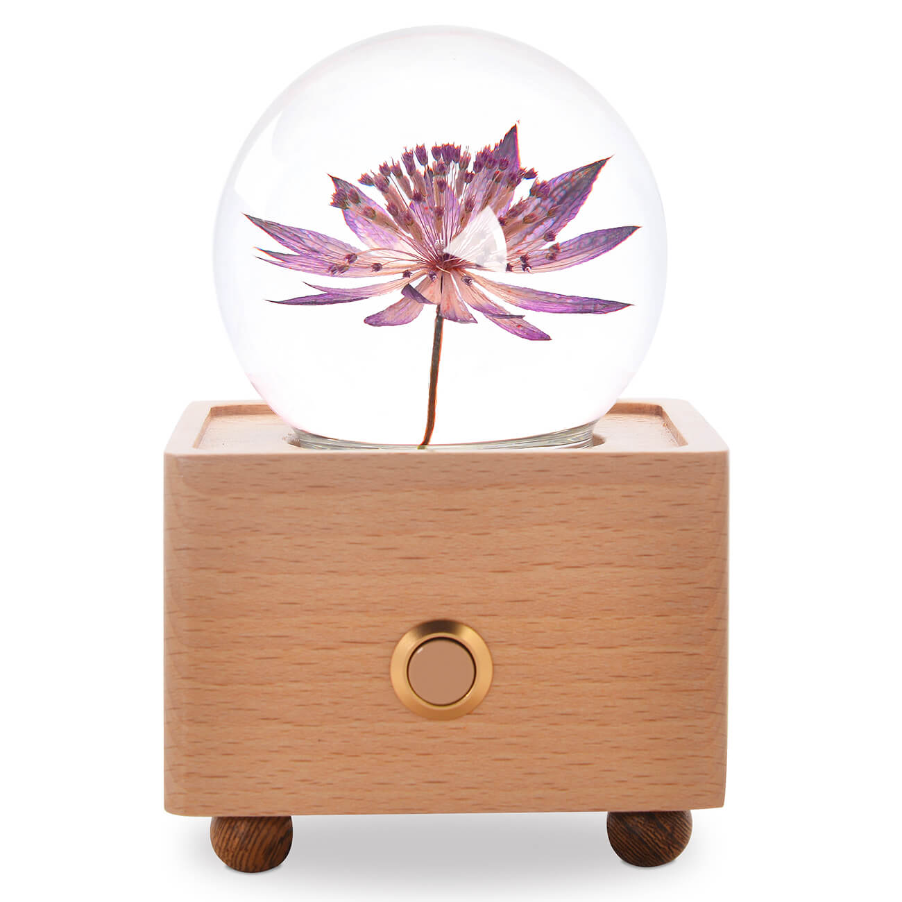 Great Masterwort Crystal Ball Bluetooth Speaker with LED Mood Light