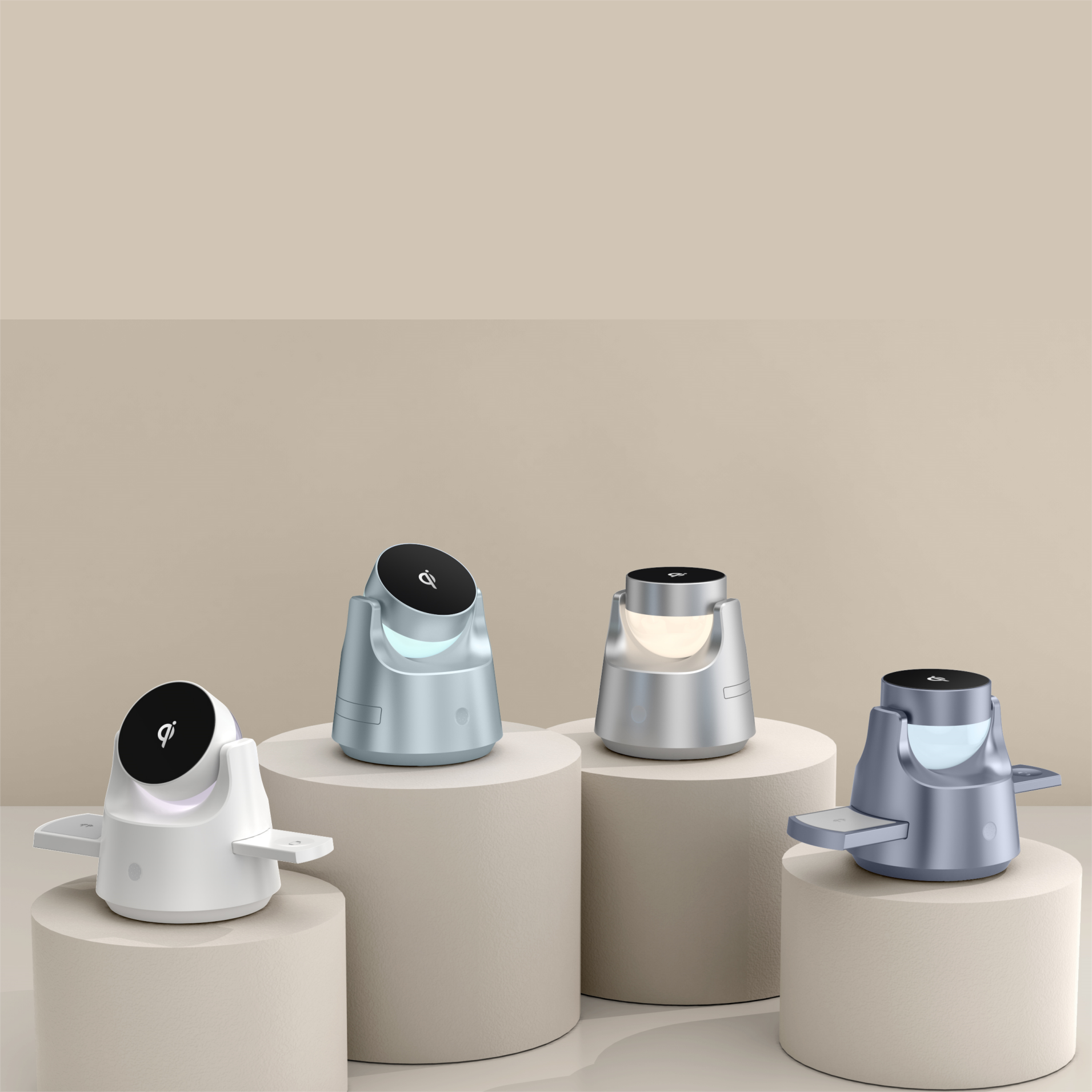 PDMAX M1 | 4-in-1 MagSafe Wireless Charging Station for iPhone, AirPods, Apple Watch with RGB Night Light & Electric Retractable Dock