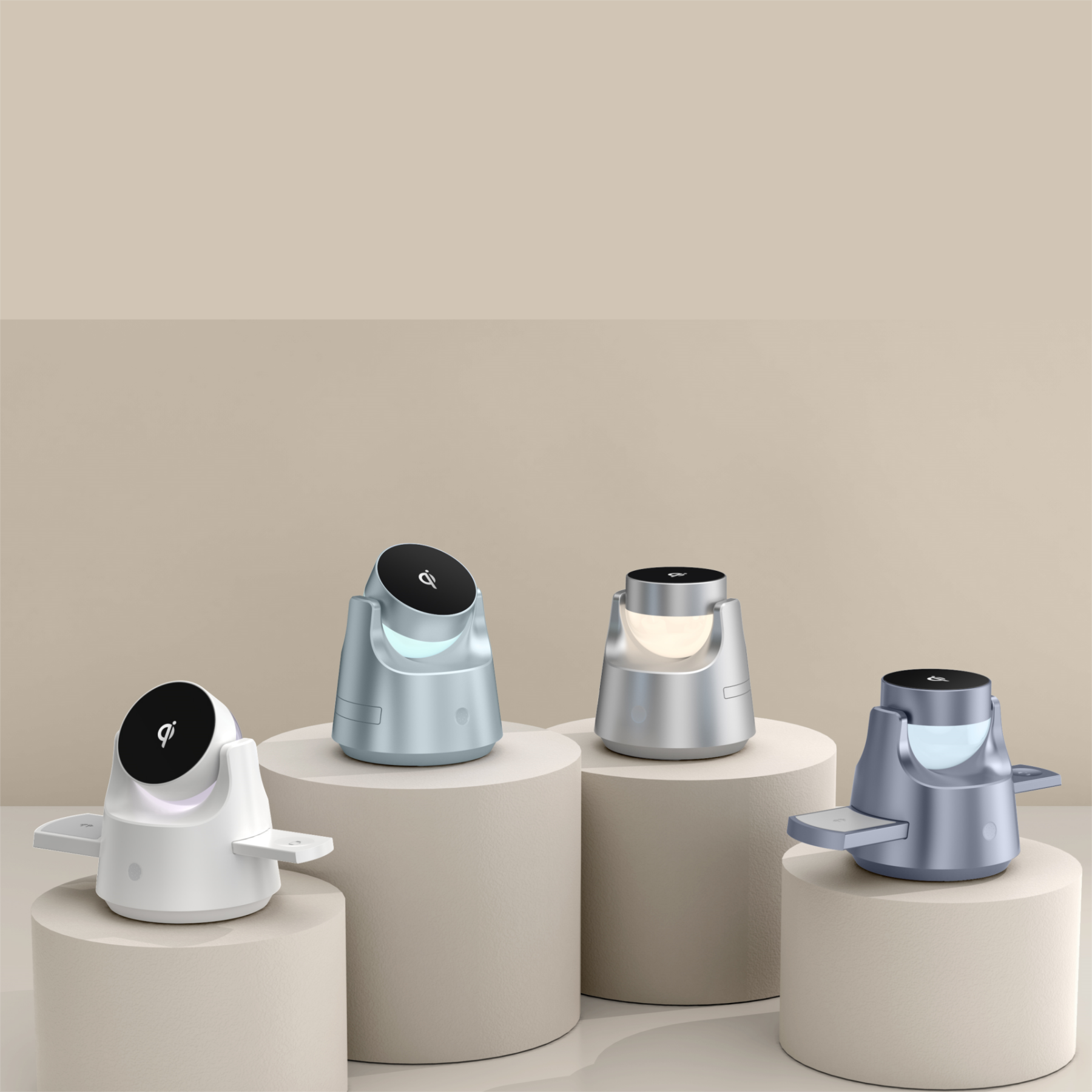 PDMAX M1 | 4-in-1 MagSafe Wireless Charging Station for iPhone, AirPods, Apple Watch with RGB Night Light & Electric Retractable Dock